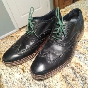 Cole Haan Men's Colton Wingtip Leather Oxford Shoes Lace Up Black Size 10 M
